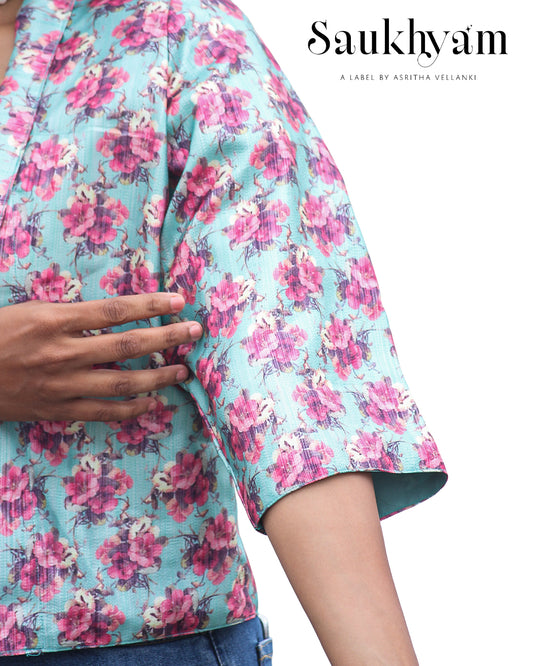 Dola Silk Floral Overcoat