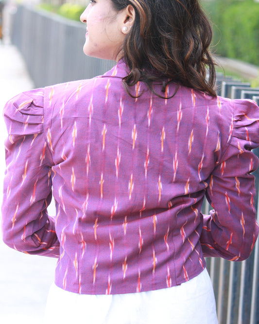 Pure Ikkat Handloom Cotton Jacket